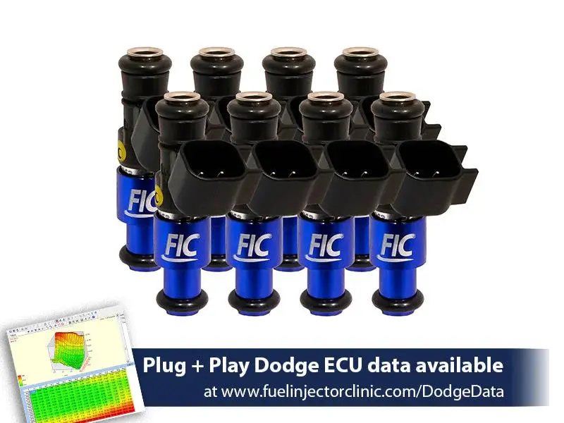 1440Cc (160 Lbs/Hr At Oe 58 Psi Fuel Pressure) Fic Fuel Injector Clinic Injector Set For Dodge Hemi Srt-8, 5.7 (High-Z) (Is153-1440H) 1
