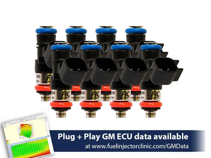 850Cc (94 Lbs/Hr At Oe 58 Psi Fuel Pressure) Fic Fuel Injector Clinic Injector Set For Ls3, Ls7, Lsa, L76, L92, And L99 Engines (High-Z) Previously 770Cc (Is303-0850H) 1