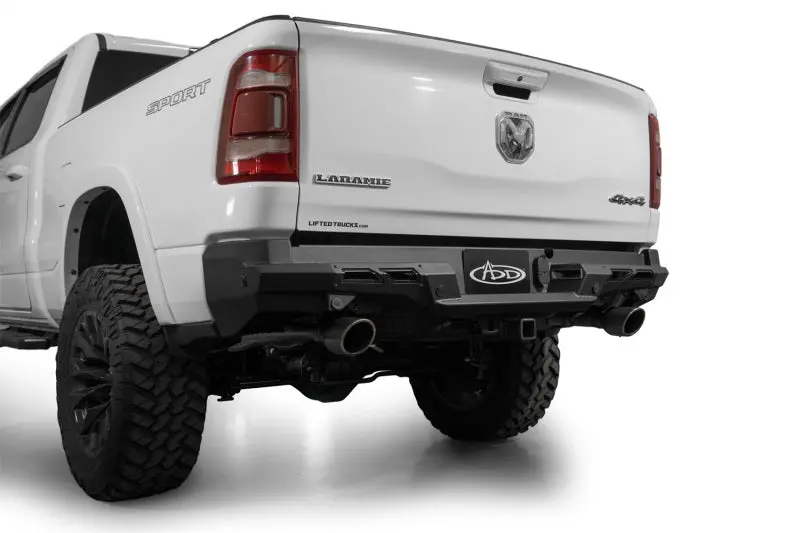 Addictive Desert Designs 19-24 Ram 1500 Black Label Rear Bumper 1