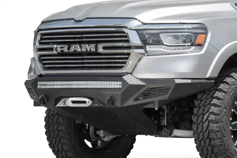 Addictive Desert Designs 19 Ram 1500 Stealth Fighter Front Bumper W/ Winch Mount & Sensor Cut Outs 1