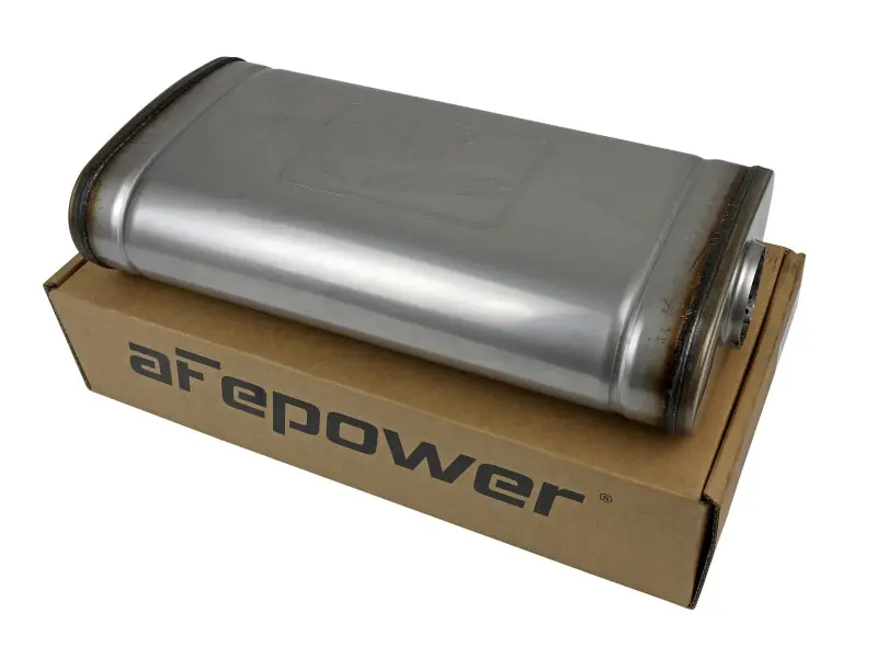 Afe Mach Force Xp 304 Stainless Steel Muffler 2.5In Center/Offset 18In L X 9In W X 4In H 1