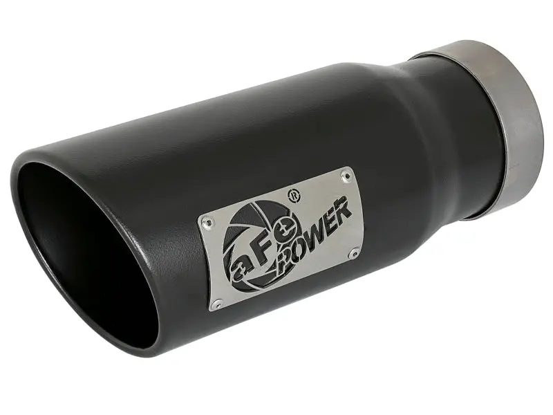 Afe Mach Force-Xp Universal Exhaust Tip 4 In Inlet X 5 In Outlet X 12 In L- Black Tip 1
