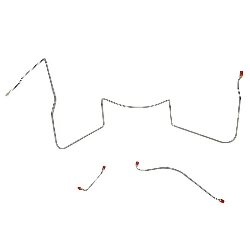 Akt6402om- 64-65 Pontiac Lemans, Gto W/ Power Drums; Front Brake Line Kit; Steel 1