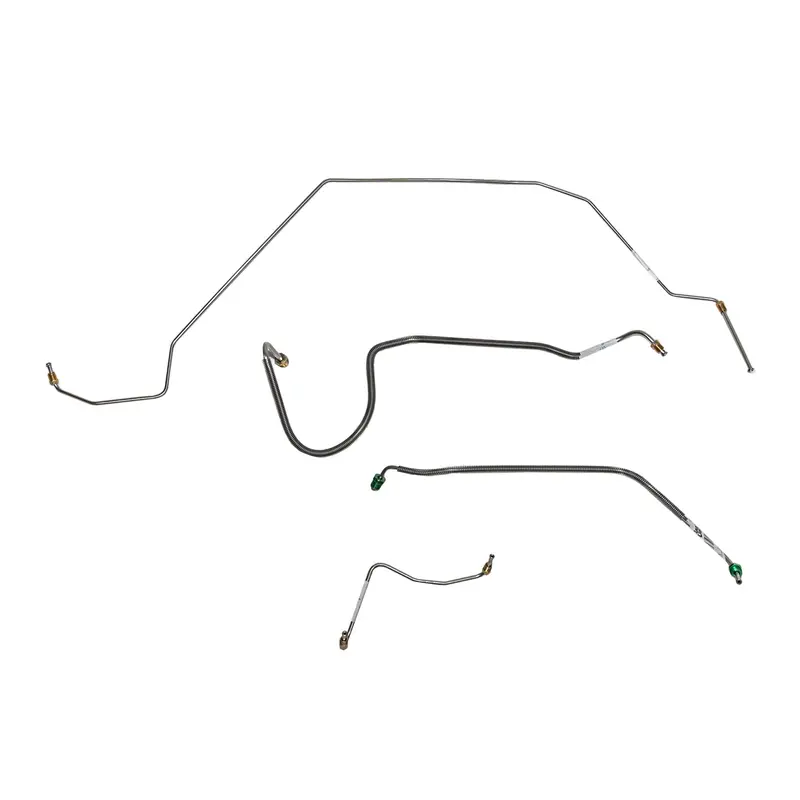Akt6411om- 64-67 Gm A-Body W/ Manual Disc, Disc Brake Conversion; Front Brake Line Kit; Steel 1