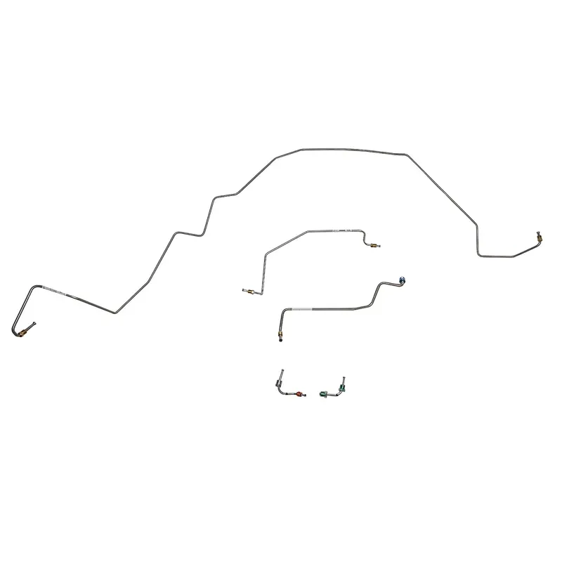 Akt6414om- 64-67 Gm A-Body W/ Power Disc, Disc Brake Conversion; Front Brake Line Kit; Steel 1