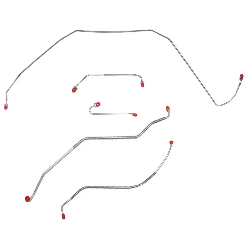 Akt6724ss- 67 Buick Skylar, Gs W/ Power Disc, 7/16'' Port In Metering Valve; Front Brake Line Kit; Stainless 1
