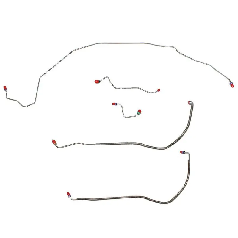 Akt7003om- 70' Buick Skylark, Gs/Oldsmobile Cutlass, 442/Pontiac Lemans, Gto; W/ Power Disc Brakes; 5Pc Brake Line Set; Steel 1