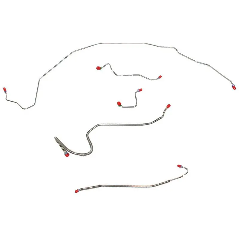 Akt7004om - 70 Skylark, Gs, Cutlass, 442, Lemans, Gto; Front Brake Line Kit; Steel 1