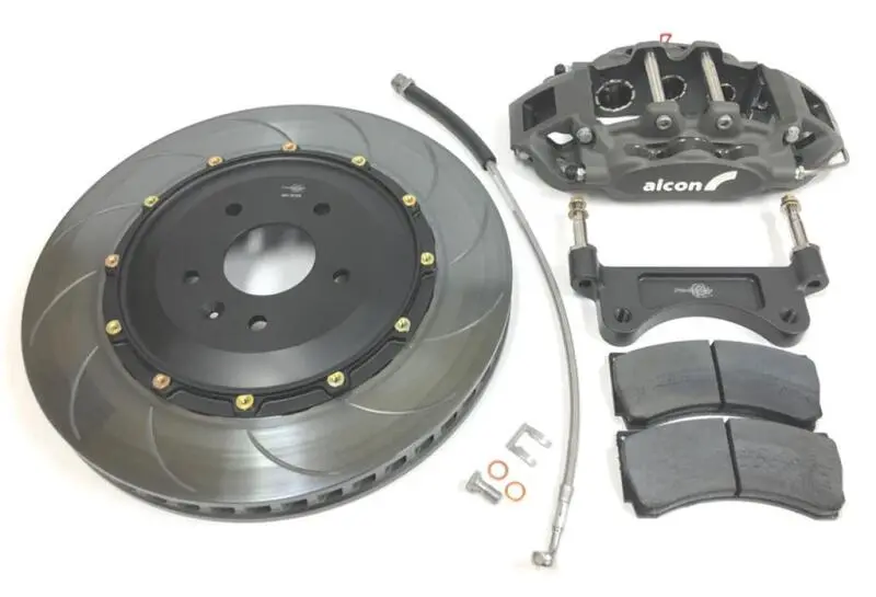 Alcon Chevrolet Corvette C7 (Aftermarket Wheels) 4 Piston 375X28mm Rear Street Kit - Anodized 1