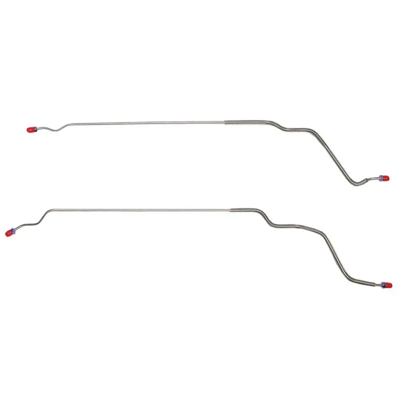 Ara6805ss- 68-72' Buick Skylark, Gs/Oldsmobile Cutlass, 442; 2Pc Rear Axle Brake Lines; Stainless 1