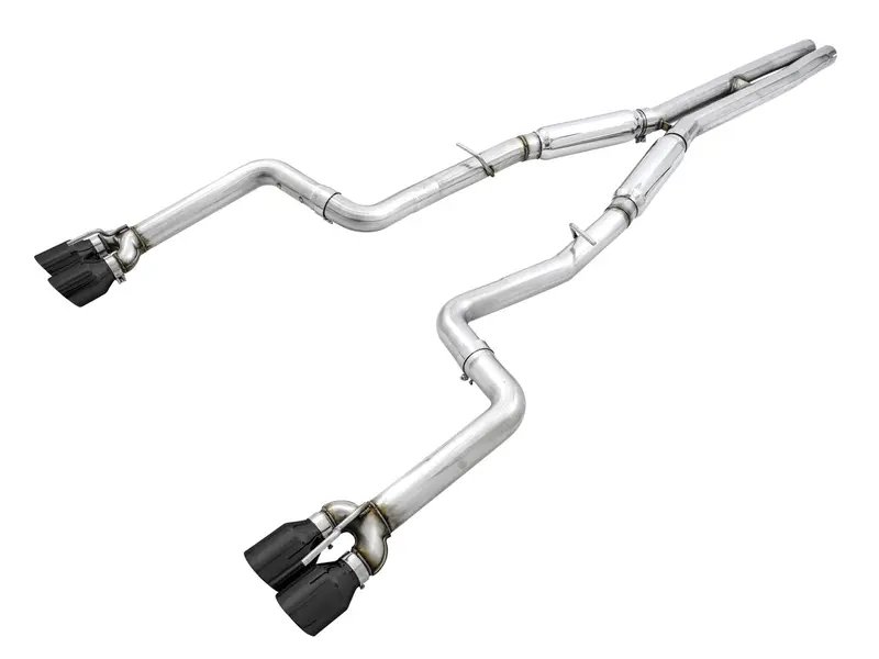 Awe Tuning 2015+ Dodge Challenger 6.4L/6.2L Sc Track Edition Exhaust - Quad Diamond Black Tips 1