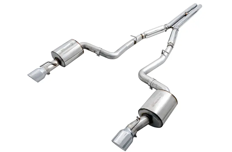 Awe Tuning 2015+ Dodge Charger 6.4L/6.2L Sc Non-Resonated Touring Edition Exhaust - Silver Tips 1