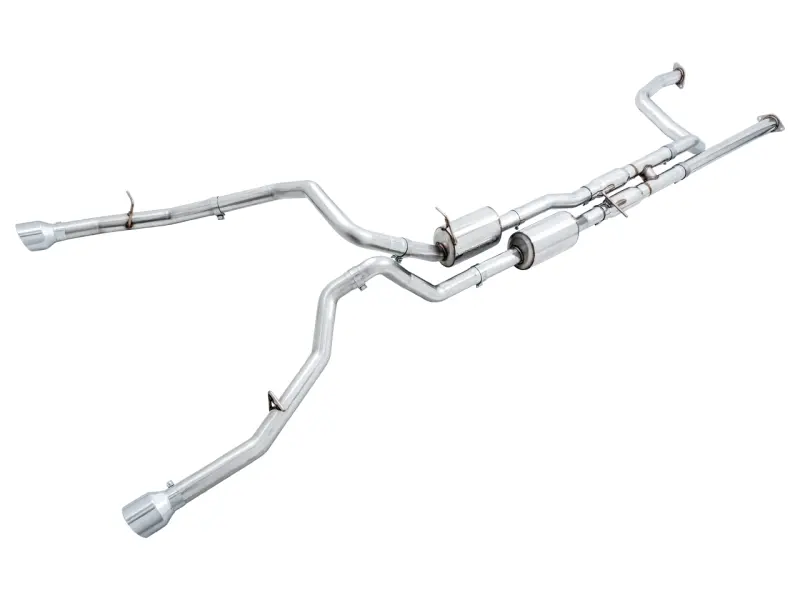 Awe Tuning 2021 Ram 1500 Trx 0Fg Cat-Back Exhaust - Chrome Silver Tips 1
