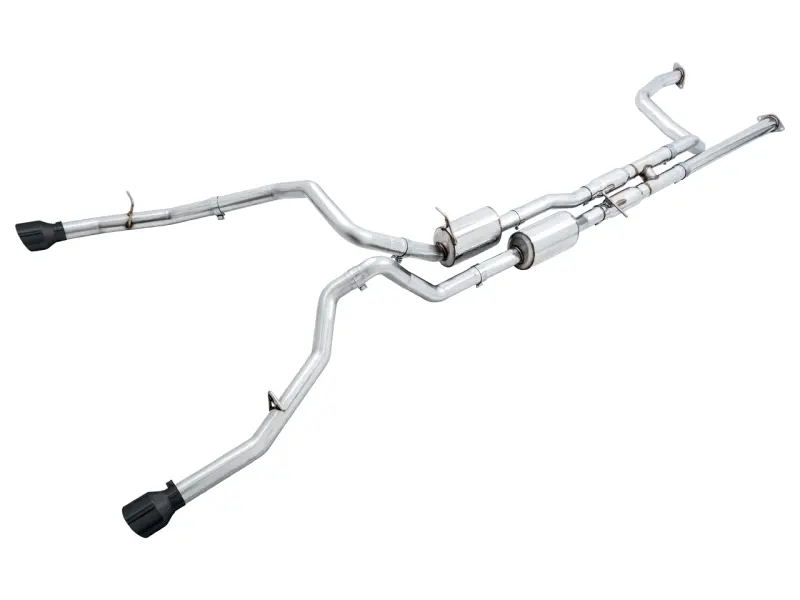 Awe Tuning 2021 Ram 1500 Trx 0Fg Cat-Back Exhaust - Diamond Black Tips 1
