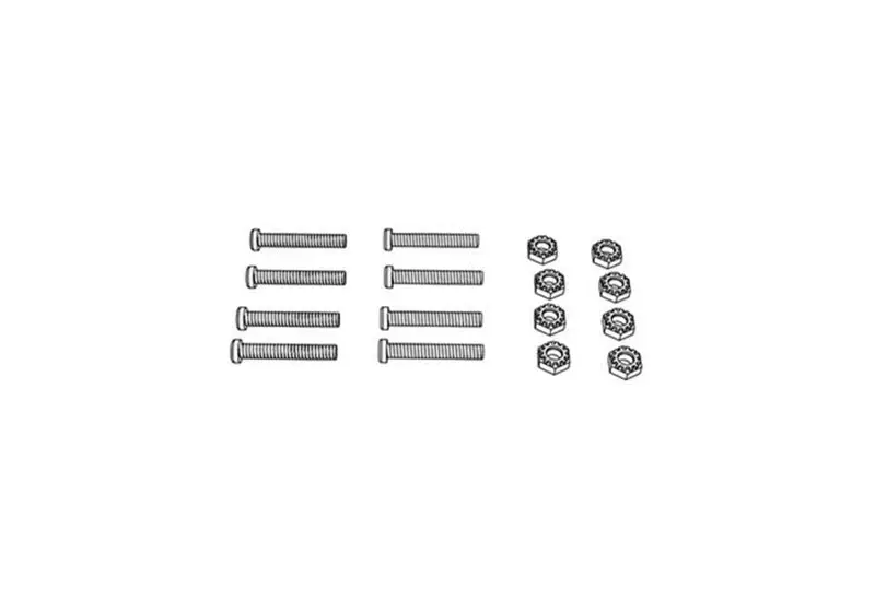 Bak System Folding Panels Mounting Repalcement Hardware - Qty 8 Nuts / 8 Screws 1