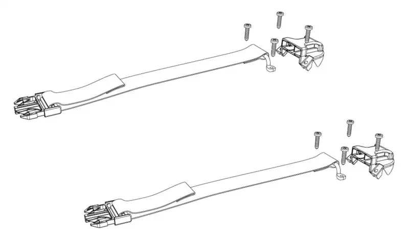 Bak Underside Buckle Ends & Strap Clips Qty 2 (W/ Hardware) 1