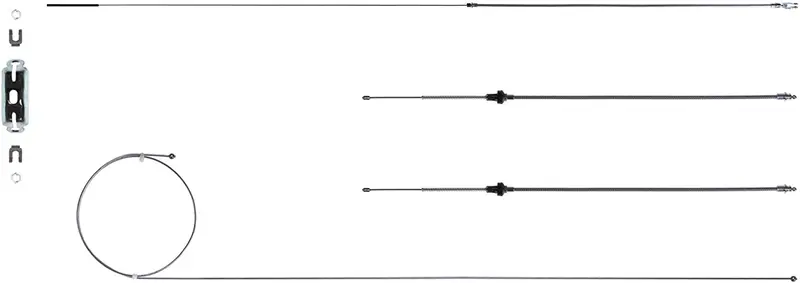 Bce03s- 70-74 Cuda W/O Intermediate, E-Brake Cable Set 1