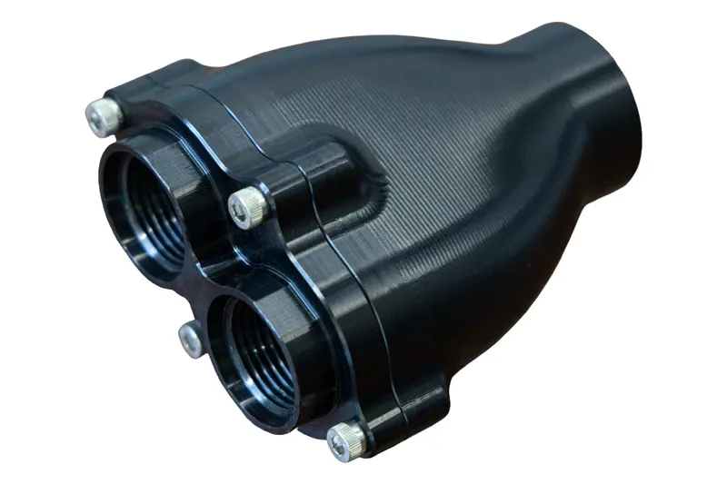 Billet Y Manifold -16An Orb Female To 2X-12An Orb Female 1