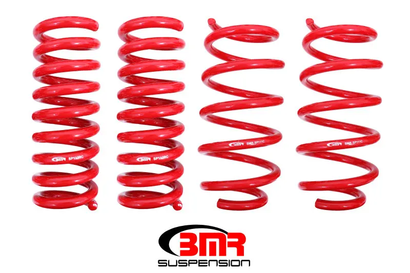 Bmr 08-19 Dodge Challenger Lowering Springs 1.25In Drop - Set Of 4 - Red 1