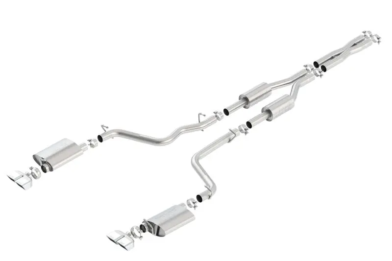Borla 09-14 Dodge Challenger R/T 5.7L Rwd 2Dr. Dual Rctgl. Angle S-Type Cb Exhaust - Rear Split Exit 1