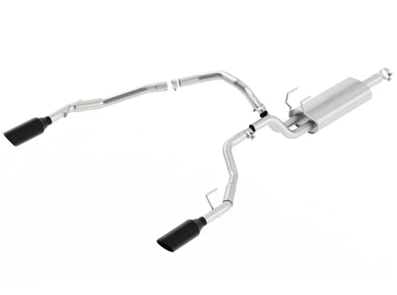 Borla 09-17 Ram 1500 5.7L V8 3In-2.5In Dual Out Pipe 5In Tip S-Type Exhaust Black Chrome 1