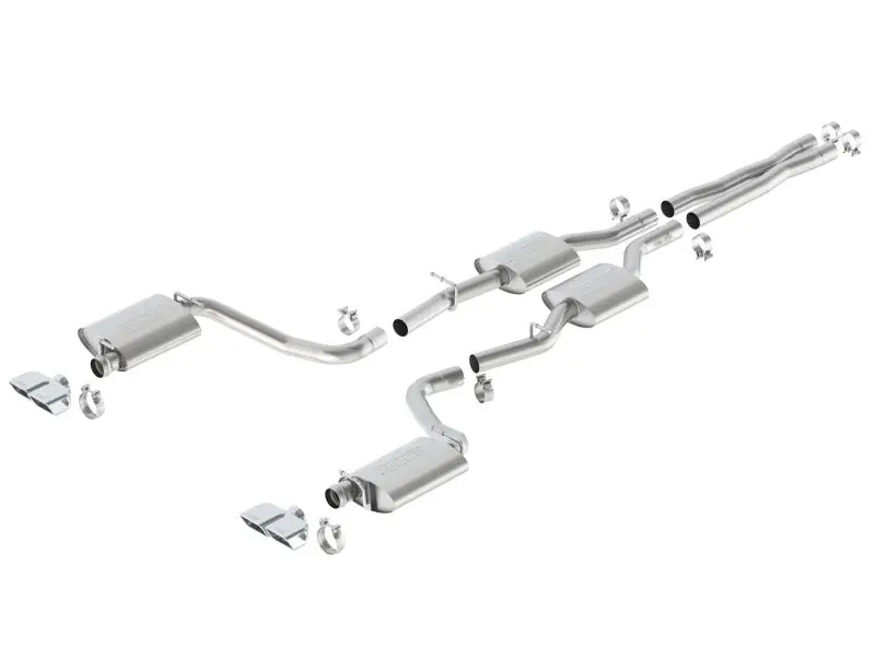 Borla 15-16 Dodge Challenger R/T 5.7L Dual Rectangle Angle Cut Dual Split Rear Exit S-Type Exhaust 1