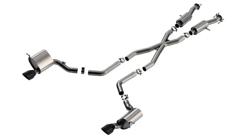 Borla 15-21 Jeep Grand Cherokee Srt 6.4L V8 Awd S-Type Cat-Back Exhaust System - Black Tips T-304Ss 1