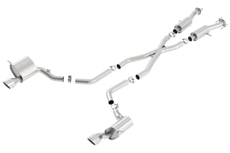Borla 2015 Jeep Grand Cherokee Srt8 S-Type Dual Round Rolled Exit Catback Exhaust 1