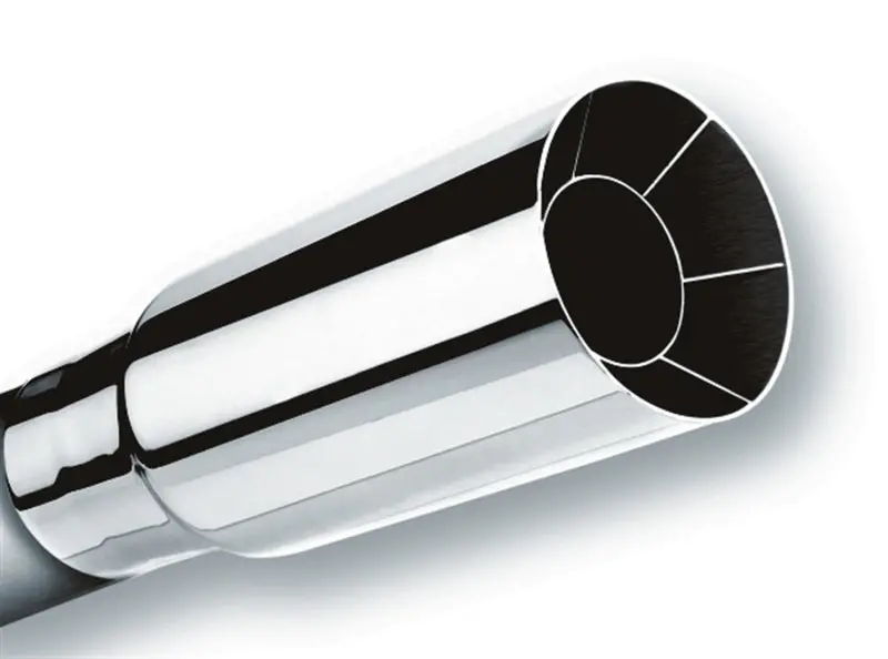 Borla Universal Polished Tip Single Round Intercooled (Inlet 2 1/4In. Outlet 2 1/2In) 1