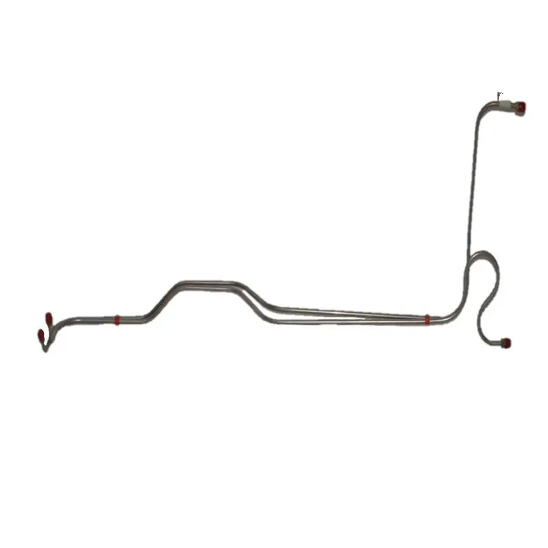 Btc6601om- 66 Chevy Bel Air, Biscayne, Impala, 283/327Cid, Sm Blk Powerglide Transmission Line Set W/ Loop Radiator Ports 12.5'' Apart; Steel 1