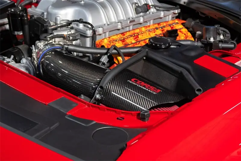 Corsa 19-23 Dodge Challenger Srt/Hellcat/Redeye/Demon Carbon Fiber Intake W/ Maxflow Oiled Filter 2