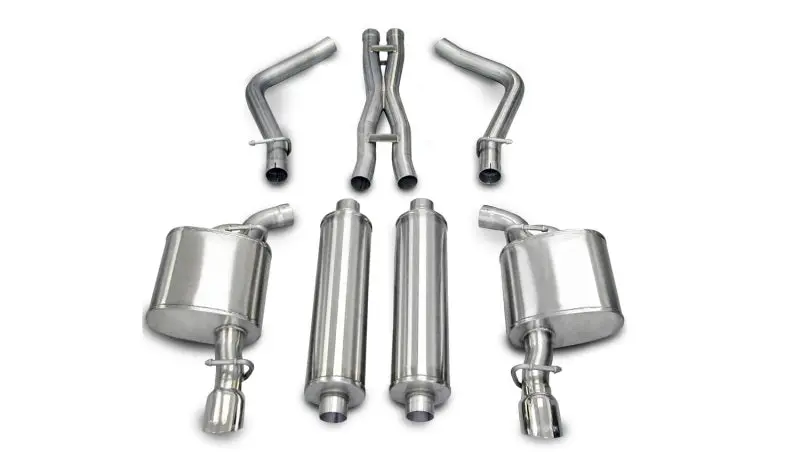 Corsa 2005-2010 Dodge Charger No Towing Hitch R/T 5.7L V8 Polished Xtreme Cat-Back Exhaust 1