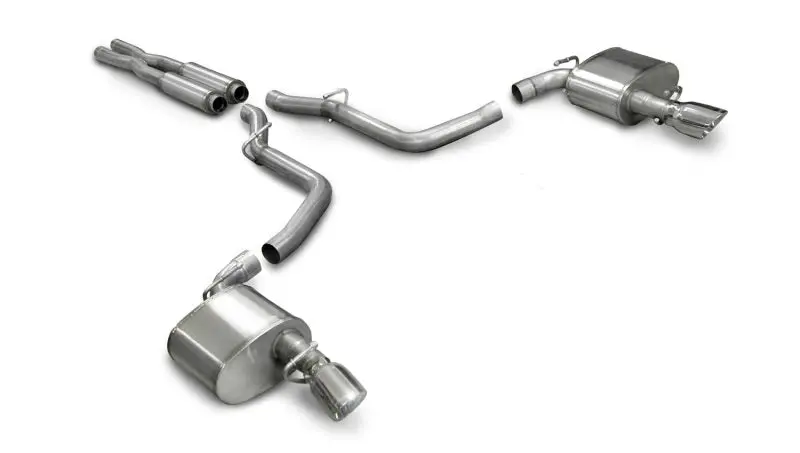 Corsa 2005-2010 Dodge Charger No Towing Hitch Srt-8 6.1L V8 Polished Xtreme Cat-Back Exhaust 1