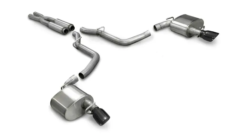 Corsa 2005-2010 Dodge Charger Srt-8 6.1L V8 Black Xtreme Cat-Back Exhaust 1