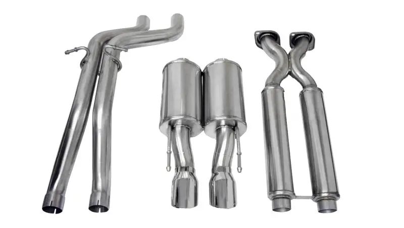 Corsa 2006-2010 Jeep Grand Cherokee 6.1L V8 Polished Sport Cat-Back Exhaust 1