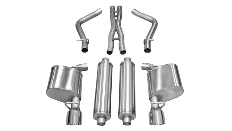 Corsa 2011-2013 Chrysler 300 R/T 5.7L V8 Polished Sport Cat-Back Exhaust 1