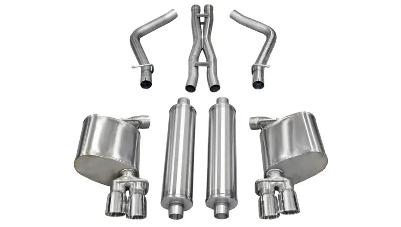 Corsa 2011-2014 Dodge Charger R/T 5.7L V8 Polished Xtreme Cat-Back Exhaust 1
