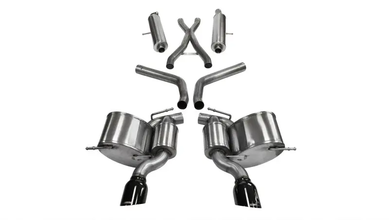 Corsa 2012-2013 Jeep Grand Cherokee 6.4L V8 Black Sport Cat-Back Exhaust 1