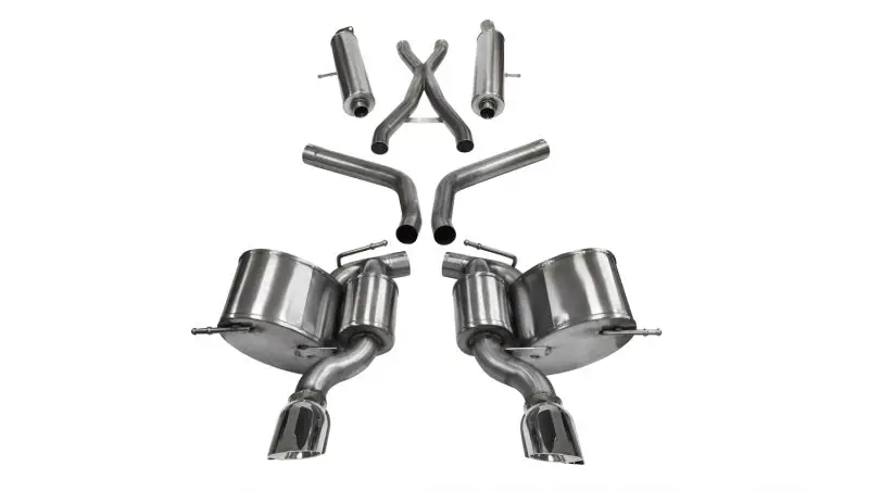 Corsa 2012-2013 Jeep Grand Cherokee 6.4L V8 Polished Sport Cat-Back Exhaust 1