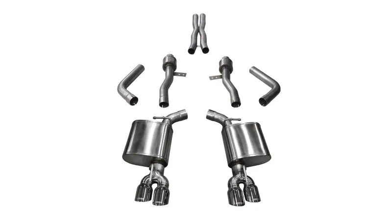 Corsa 2015-2023 Dodge Challenger Hellcat Dual Rear Exit Sport Exhaust W/ 3.5In Polished Tips 2
