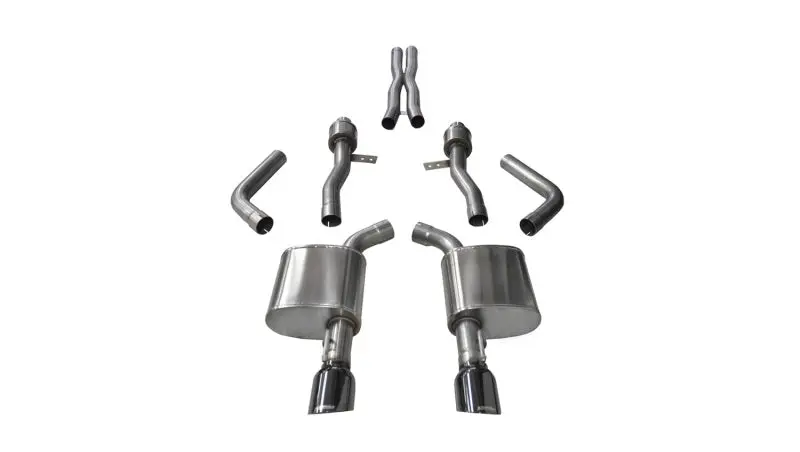 Corsa 2015-2023 Dodge Charger Srt / Scat Pack / R/T 6.4L Black Sport Cat-Back Exhaust 1
