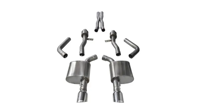 Corsa 2015-2023 Dodge Charger Srt / Scat Pack / R/T 6.4L Polished Sport Cat-Back Exhaust 1