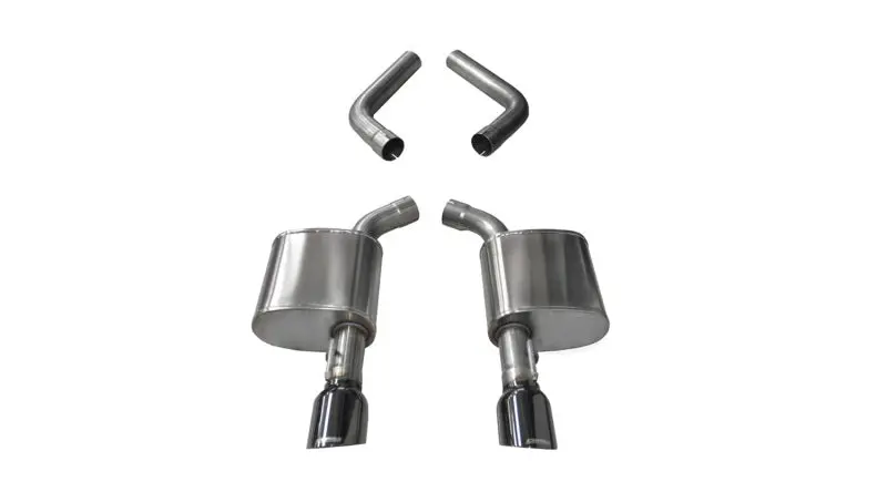 Corsa 2017-2020 Dodge Charger 6.4L/17-19 Dodge Charger 5.7L Black Sport Axleback Exhaust W/4.5Intips 1