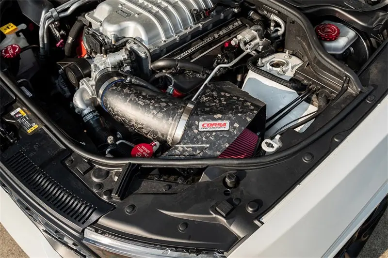 Corsa 2020-2025 Dodge Durango Srt Hellcat Carbon Fiber Air Intake W/ Drytech Forged Cf - Black 2