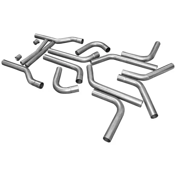 Flowmaster 15936 16 Pc. Universal Dual Exhaust Tubing Kit - 2.50-Inch Mandrel-Bent Aluminized Steel Tubing. 2