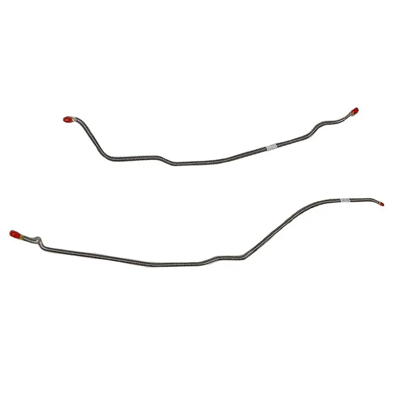 Fra6802ss- 68' Chevy Camaro, Chevy Ii/Nova, W/ Single Leaf Rear Spring, 2Pc Rear Axle Brake Line Set; Stainless 1
