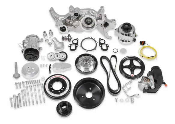 Holley - 20-200P Premium Polished Mid-Mount Complete Accessory System For Lt Engines 1