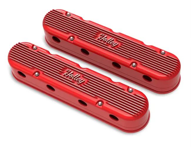 Holley- 241-174 2-Piece Cast Alum. V/C, Gloss Red Finish 1