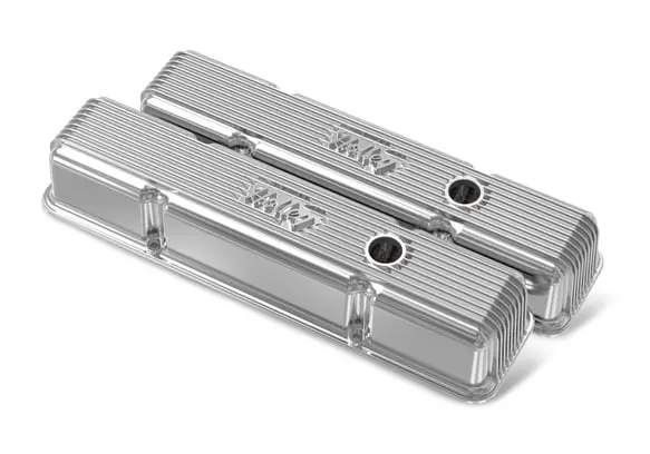 Holley 241-241 Bsc Vintage Series Finned Valve Covers - Polished Finish 1