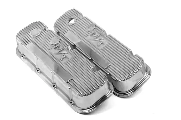 Holley- 241-84 Holley M/T Valve Covers - Vintage Style - Finned - Bbc - Polished 1